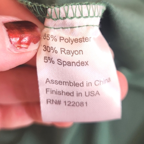 EUC Bettie Page by Tatyana Velvet Green Skirt, Size M - Picture 6 of 9